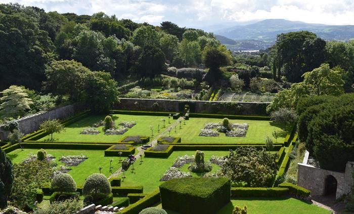 Walled Rose Garden view from the main Hall